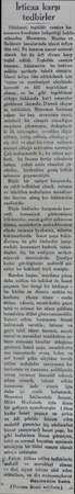  İrticaa karşı tedbirler Hükümet, teşkilâtı esasiye kanununun kendisine bahşettiği hakka istinaden Menemen, Manisa ve...