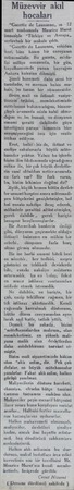  Müzevvir akıl hocaları “Gazette de Lausanne,, ın 12 mart nushasında Maurice Muret imzasiyle “Türkiye ve Avrupa,, serlevhalı