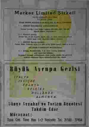    TÜRK DEMİR DÖKÜM £ V | — DÜKME KALORİFEİ Alman üörmlü, 1 inci Hı Pu K - HOLLANDA LA L SRANAN VA a Dünya Seyahat ve Turizm