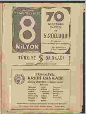    1960 Yılında | ” 21.500 TALİHLİYE 70 APARTMAN DAİRESİ 5.200.000 hira tutarında, “" “eşiti ve zengin para ikramiyeleri LYON