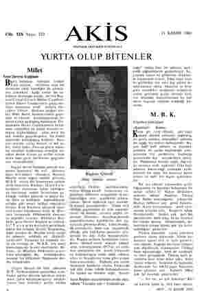  Cilt: XIX Sayı: 332 AKİS HAFTALIK AKTÜALİTE M ECMUAS I 21 KASIM 1960 YURTTA OLUP BİTENLER Millet Yeni Devrin Eşiğinde gün...