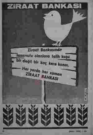  ZiRAAT BANKASI Li Mi Yi ni e EO iraat Bankasındo.. tasarrufu olanlara talih kuşu İt değil bir kaç kere konar, eman aaa “ m la