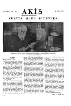  Cilt :XXITI, Sayı : 395 AKİS HAFTALIK AKTÜALİTE MECMUASI YURTTA OLUP BİTENLER 22 Ocak 1962 Başbakan İsmet İnönü radyo...