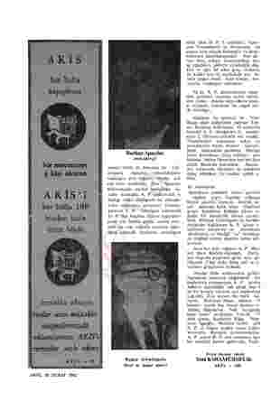    AKİS, 26 ŞUBAT 1962 Burhan Apaydın Arrivederçi! -henüz buldu da denemez ya- Gü- müşpala (-Apaydın mücadelesinin başlangıcı