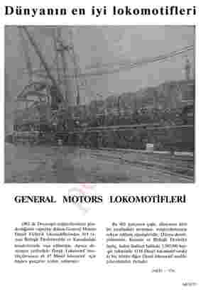  Dünyanın en GENERAL MOTORS LOKOMOTİFLERİ 1962 de Denizaşırı müşterilerimize gön- derdiğimiz vapurlar dolusu General Motors