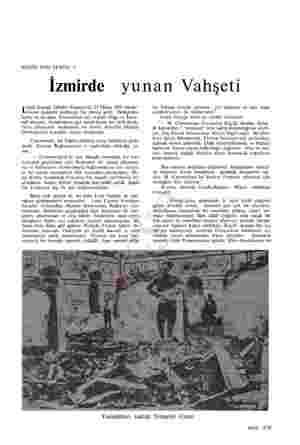  AKİSİN YAZI SERİSİ: 5 İzmirde yunan Vahşeti ye George Dörtler Konseyinin 21 Mayıs 1919 toplan- tısına Anadolu hakkında bir