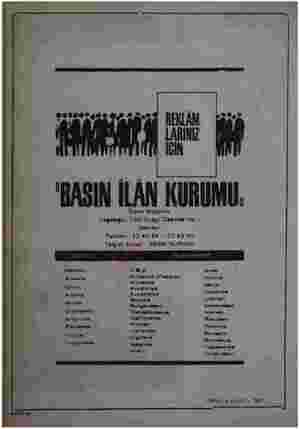    j —— Pi i mu Genel Müdürlük Gağaloğiv, Türk Öcağı Caddesi No.| İstanbul Telefon :*72743ğ4—-1724385 Talgraf Adresi * BASIN