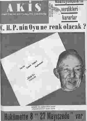 Akis Dergisi 26 Şubat 1965 kapağı