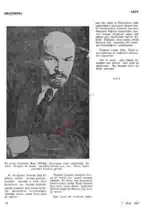  ARAŞTIRMA Bu resim, Lenininin Mart 1919'daki durumunu tespit etmektedir. Bu sakin duruşun ne anlam taşıdığım bilmek için, onu