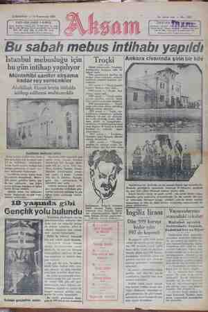    CUMARTESI — 12 Kânunusani 1929 FIATI HER YERDE 5 KURUŞ Abone Ücretleri : Türkiye için * Carete idaresi Tünlardan. neliği