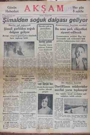 Akşam Gazetesi 24 Şubat 1929 kapağı