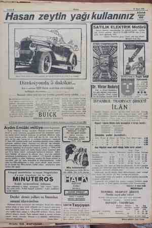  ö e t Hasan zeytin yağı kullanınız £ l hi y tatlılığını duyarsıı DER Direksiyonda 5 dakikar.... | İşte o zaman 1929 Buick...