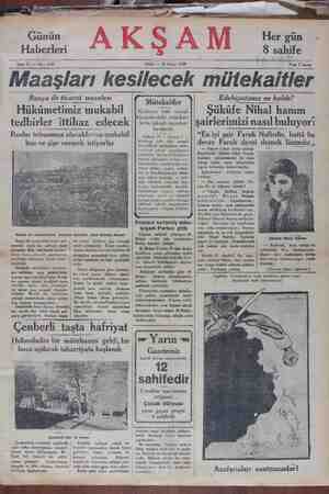 Akşam Gazetesi 23 Nisan 1929 kapağı