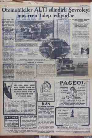     29 Nisan 1929 Otomobilciler ALTI silindirli Şevroleyi musirren talep ediyorlar Sabırsız olduğu kadar hyecan güsteren müş-