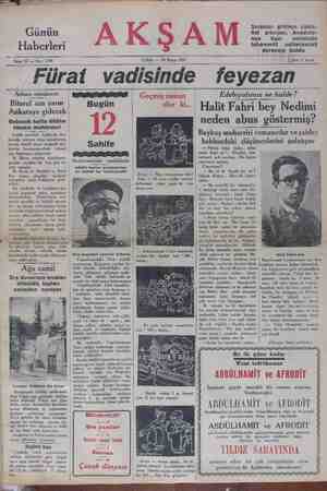 Akşam Gazetesi 10 Mayıs 1929 kapağı