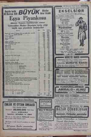  u — — a 17 Mayıs 1929 | | î dit BÜYÜK vvi Eşya Piyankosu (Biletler Tayyare bayiliklerinde satılır) Türkocakları Merkez...