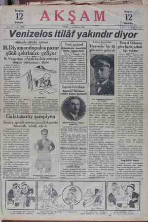 Akşam Gazetesi 14 Haziran 1929 kapağı