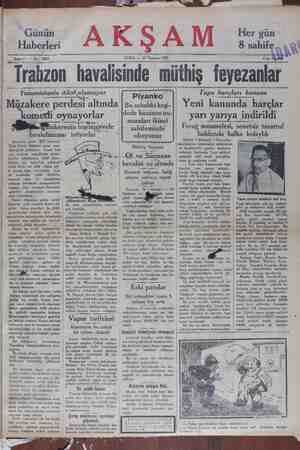    | | | Günün Haberleri AKŞAM Her gün 8 sahife Sene I1 — No: 3859 CUMA — 12 Temmuz 1929 — — - Trabzon havalisinde m 'thiş...