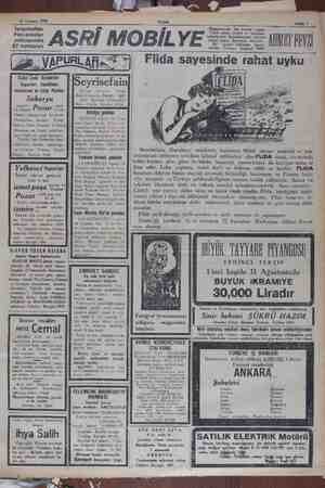  _W._ 14 Temmuz 1929 Akşam Sdife? & “İstanbulda Mağazamızda her keseye uygün — s Yatak, salon, yemek ve yazıhane Fincancılar