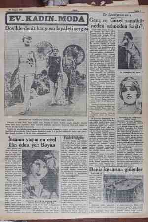    29 Temmuz 1929 Sahite 5 Mankenler son moda deniz banyosu kıyafetlerini teşhir ediyorlar Dünyanın en kibar deniz banyo...
