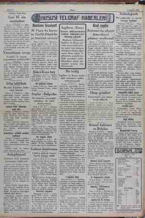    Sahife 2 4 Ağustos 1929 'Telefon Thaberleri — Gazi H. nin seyahatleri Ankara 3 | Telefon | — Muha- fiz taburu ve - riyaseti