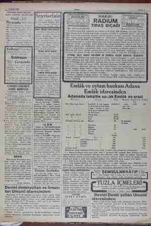    3 Eylül 1929 Ketelizade Hamdi vaporları KARADENİZ POSTASI Hilâl ; z Perşembe Günü akşanı i rıhtımından hareketle Zonguldak,