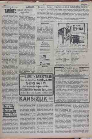   8 Eylül 1929 Tetrika numarası: 28 — TARİHTE Yüt adamların Mütercimi: Mari bu mektubu okuyunca hâ- lâ Bonaparlı sevdiğini