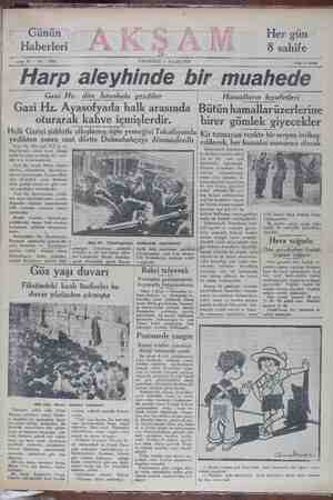 Akşam Gazetesi 9 Eylül 1929 kapağı