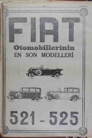  —- . Y 20 Eylül 1929 Otomohbillerinin -EN SON MODELLERİ  ...