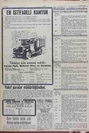  Sakifa £ Akşam 21 Eylül 1929 Sahife & EN (ST Sağlamlık kuvvetli motör, ve az işletme mesari Bir kamyonda bundan eyi evsaf...