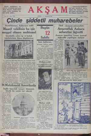 Akşam Gazetesi 6 Ekim 1929 kapağı