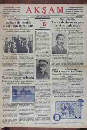 Akşam Gazetesi 18 Ekim 1929 kapağı