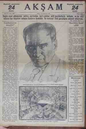 Akşam Gazetesi 29 Ekim 1929 kapağı