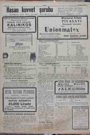  Sahife 12 Akşam 1 Teşrinisani 1929 Hasan kuvvet hastalıklarına nafidir. Hasan ecza deposu. şurubu yük şişe (100) kuruştur.