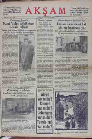 Akşam Gazetesi 9 Kasım 1929 kapağı