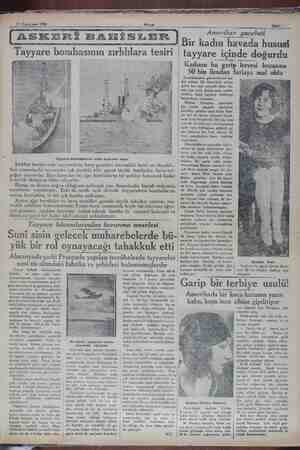    isani 1929 —— Sahife 5 Tayyare bombalarının zırhli üzerinde tesiri İstikbal harplerinde tayyarelerin harp gemileri...