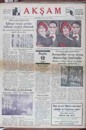 Akşam Gazetesi 20 Kasım 1929 kapağı