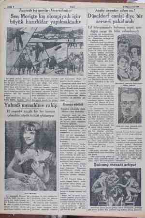  Akşam | 23 Kâpünuevvel 1929 Isvıcrede luş sporları hamretlemyor Sen Moriçte kış olempiyadı için büyük a Son günler zarfında