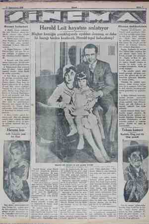    27 Kânunuevvel 1929 Sinema haberleri * Meşhür sinema  yıldızların- dan Joan Kravford sinema mu- itinde — cereyan vekayie