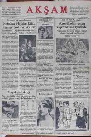 Akşam Gazetesi 8 Ocak 1930 kapağı