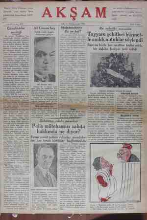 Akşam Gazetesi 28 Ocak 1930 kapağı