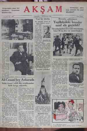Akşam Gazetesi 29 Ocak 1930 kapağı
