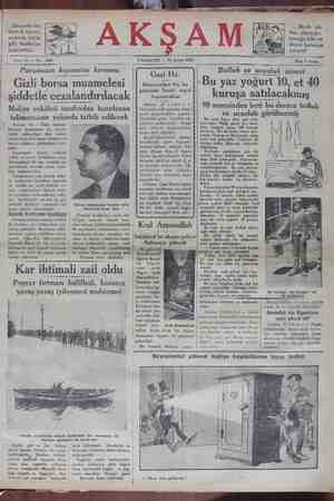 Akşam Gazetesi 24 Şubat 1930 kapağı