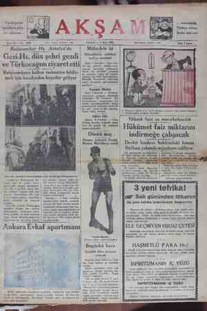 Akşam Gazetesi 9 Mart 1930 kapağı