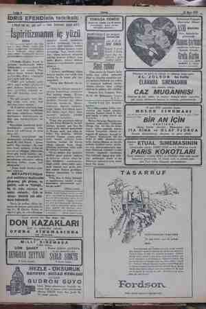     n Sikife £ İDRiS EFENDİ (Mırel var mı, yok mu? — Ruh, bedensiz yaşar mı") İspiritizmanın iç yüzü Hülâsa aris rasathanesi