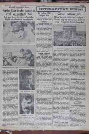   20 Mart 1930 Maslak yolundaki kaza Artist Sait beyin kazadan evel ve sonraki hali Sait bey dava etmiyor. Arkadaşları büyük