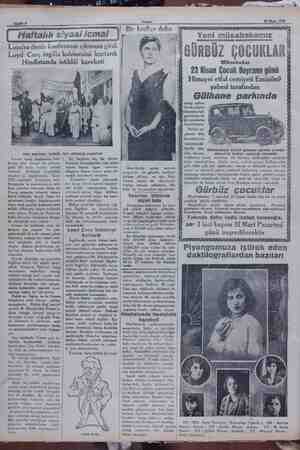  L Ö l 30 Mart 1930 Loyd Corç ingiliz Hındıstanda istiklâl hareketi Hint kadınları istiklâl Londra deniz konferansı, bek-...