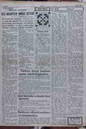    Akşam 31 Mart 1930 | Sahife 6 Tetrika numarası: 20 Mütareke senelerinde ELE GEÇMİYEN Başmemurla başbaşa oturmuş içi-...