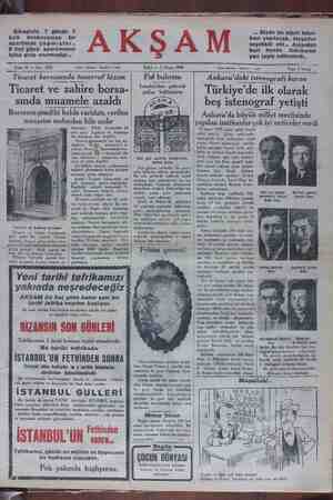 Akşam Gazetesi 1 Nisan 1930 kapağı