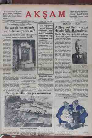 Akşam Gazetesi 11 Nisan 1930 kapağı